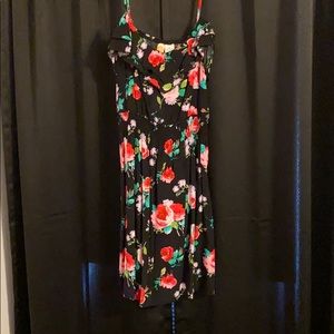 Floral and black dress